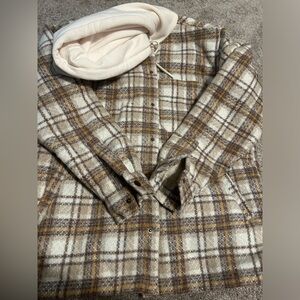 Cream and brown Zara jacket great condition and great for winter